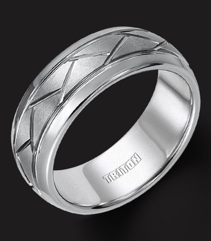8mm Engraved Tungsten Carbide