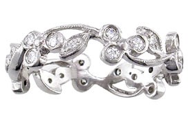 Platinum diamond band
