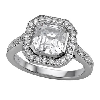 Asscher Cut Bezel Mounting