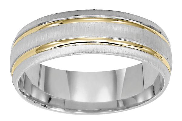 14K GOLD 65MM TWO TONE BAND