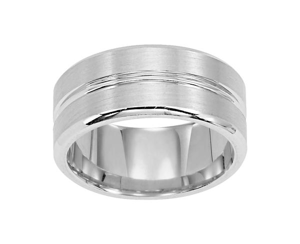 WHITE GOLD 80 MM ENGRAVED BAND