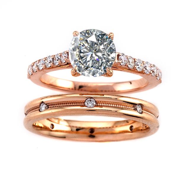 ROSE GOLD, MICROPAVE, ENGAGEMENT RING