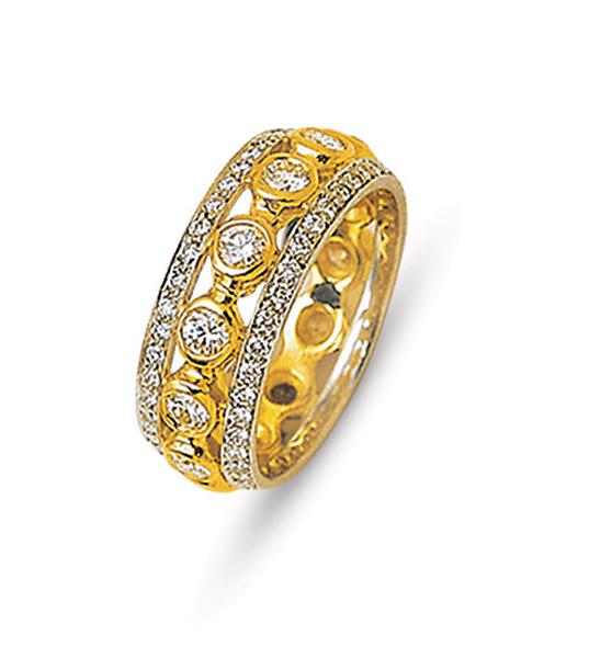 WIDE DIAMOND ETERNITY BAND IN GOLD OR PLATINUM