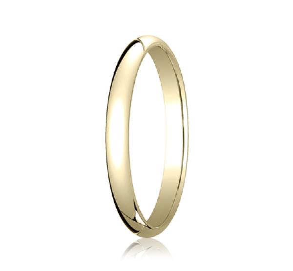 CLASSIC SHAPE YELLOW GOLD COMFORT FIT RING  2MM