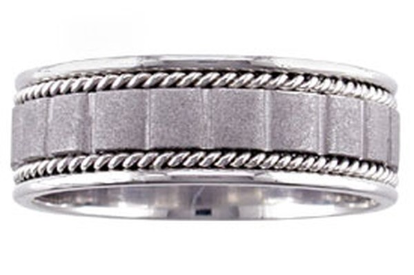 14kt White Gold Braided Band