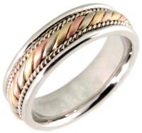 14 KT TWO TONE WEDDING RING 