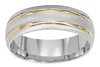 14K GOLD 6.5MM TWO TONE BAND