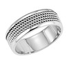 14K WITH FOUR ROWS OF ROPE BRIGHT FINISH ENTIRE BAND 6.5MM