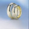 WEDDING RING CLASSIC SHAPE BRIGHT FINISH WITH CHANNEL SET DIAMONDS 6MM- RING ON RIGHT