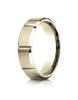 Yellow Gold 6mm Comfort-Fit Satin-Finished Grooves Carved Design Band