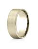 Yellow Gold 8mm Comfort-Fit Riveted Edge Satin Finish Design Band