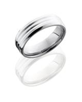 TITANIUM AND STERLING WEDDING RING SATIN FINISH COMFORT FIT 6MM