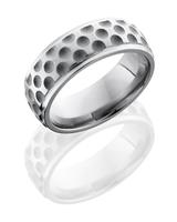 TITANIUM WEDDING RING COMFORT FIT WITH DOTTED TEXTURE 8MM