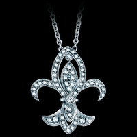 Diamond Fleur De Lys Pendant