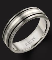 TITANIUM WITH SILVER INLAY AND SATIN FINISH 7MM