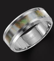 TUNGSTEN CARBIDE WITH ABALONE INLAY 8MM