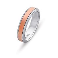 Rose Gold Center White Gold Edges