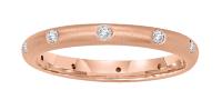 DIAMONDS SET BURNISHED INTO ROSE GOLD ALSO YELLOW, WHITE GOLD OR PLATINUM
