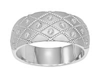 WIDE DIAMOND BAND ENGRAVED GOLD OR PLATINUM