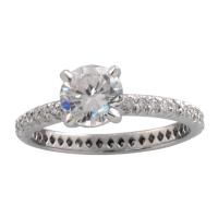 Platinum and diamond engagement ring