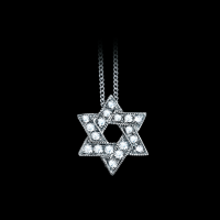 Star of David Diamond Pendant