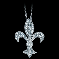 Fleur de Lys Diamond Pendant