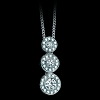 Three Diamond Drop Pendant