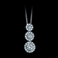 Three Diamond Drop Pendant