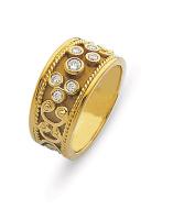 BEZEL SET DIAMONDS ETRUSCAN STYLE