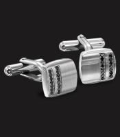 STAINLESS STEEL WITH BLACK DIAMONDS