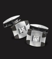 STAINLESS STEEL WITH WHITE TOPAZ