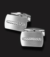 STAINLESS STEEL WITH TWISTED STERLING SILVER WIRE INLAY