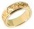 14KT WEDDING BAND WITH CELTIC DESIGN AND BRIGHT EDGES 9MM