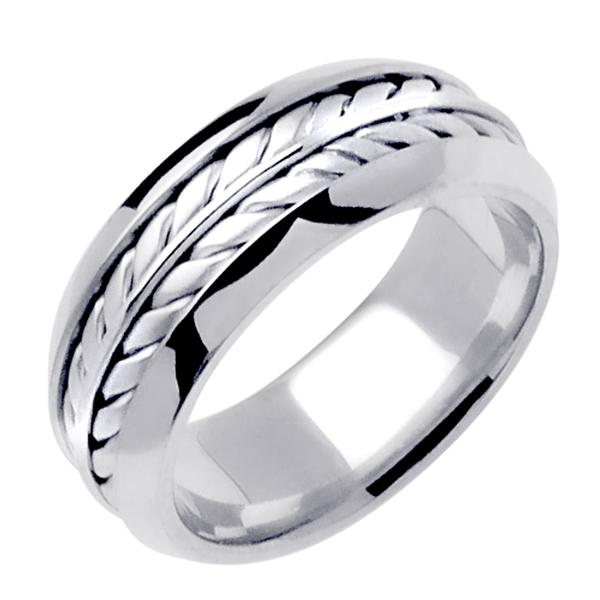 14KT WEDDING RING WITH WHEAT DESIGN 8MM