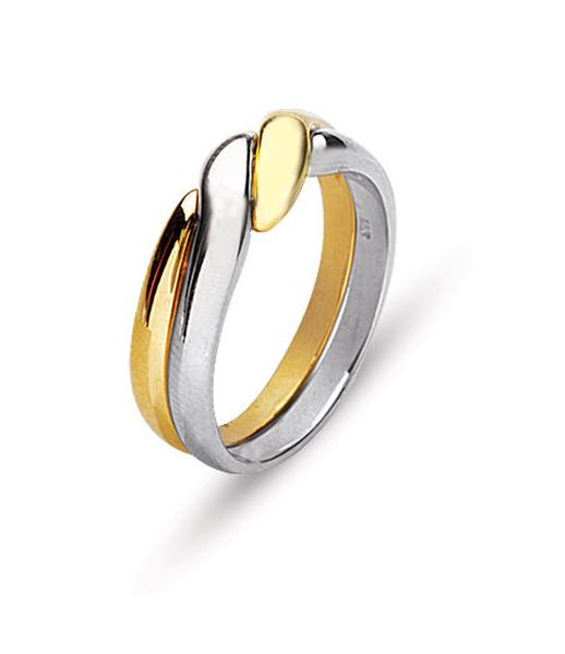 14KT WEDDING RING TWO LIVES INTERTWINED 45MM
