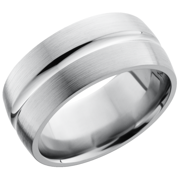 Titanium 10mm domed band with a concave center