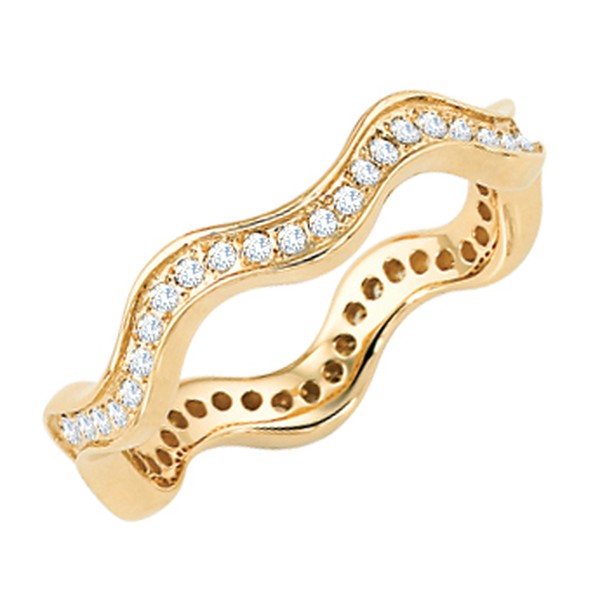 WAVY DIAMOND ETERNITY BAND IN GOLD OR PLATINUM
