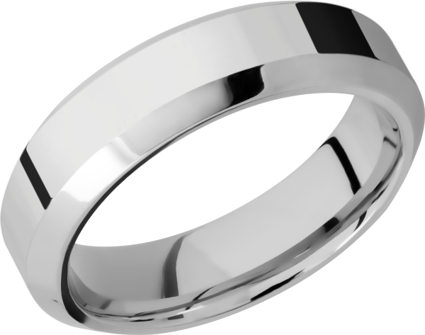 Cobalt chrome 6mm Domed Band with Sloped  Rounded Edges
