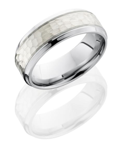 Cobalt Chrome 8mm beveled Band with 4mm SS