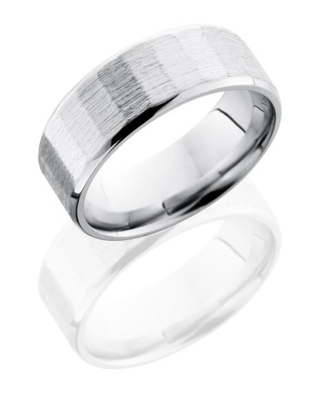 Cobalt Chrome 8mm beveled Band with Facet Pattern