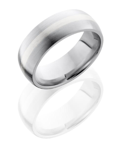 Cobalt Chrome 8mm Domed Band with 2mm SS
