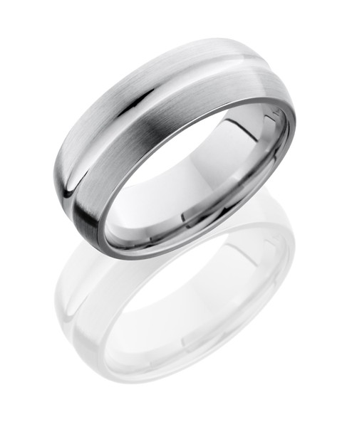 Cobalt Chrome 8mm Domed Band with Concave Center