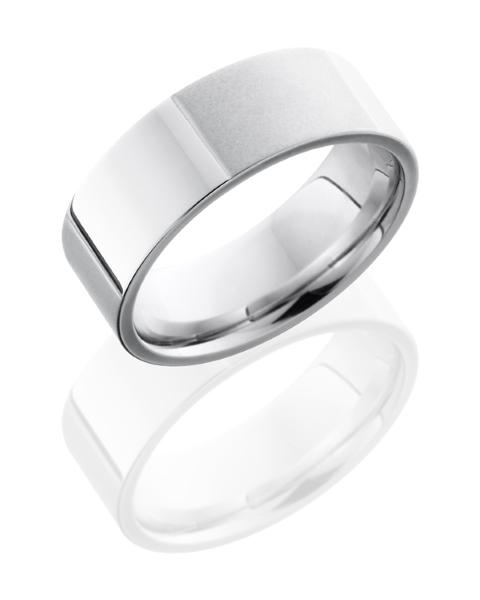 Cobalt Chrome 8mm Flat Band with Segmented Pattern