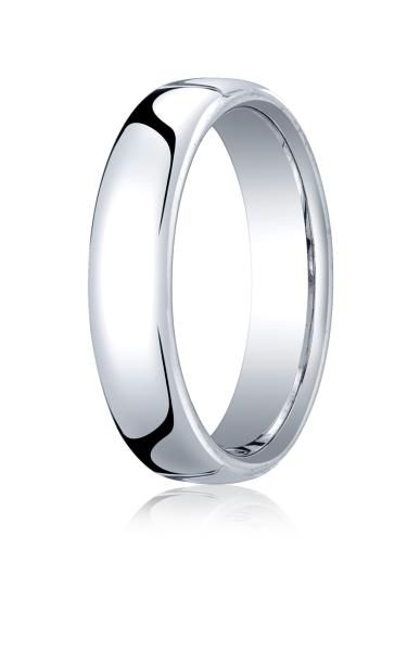 WHITE GOLD EURO SHAPE COMFORT FIT RING 5.5MM