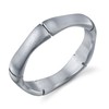 WEDDING RING SATIN FINISH WITH SCULPTURED SHAPE 4.5MM