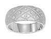 WIDE DIAMOND BAND ENGRAVED GOLD OR PLATINUM