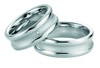 7.5mm STERLING SILVER WITH PLATINUM FINISH- RING ON BOTTOM
