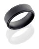 Ceramic 8mm Matte Flat Band with Grooved Edges