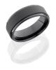 Ceramic 8mm Matte Flat Band with Bright Grooved Edges
