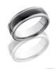 Tungsten and Ceramic 7mm Domed Band with Rounded Edges